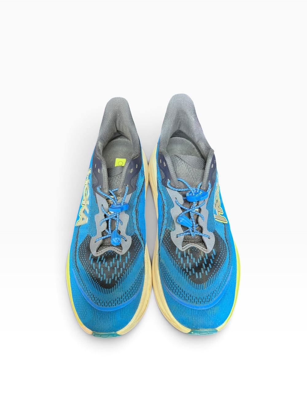Hoka - Sky Flow Blue and Lime Athletic Shoes - 12D - - Picture 3 of 7